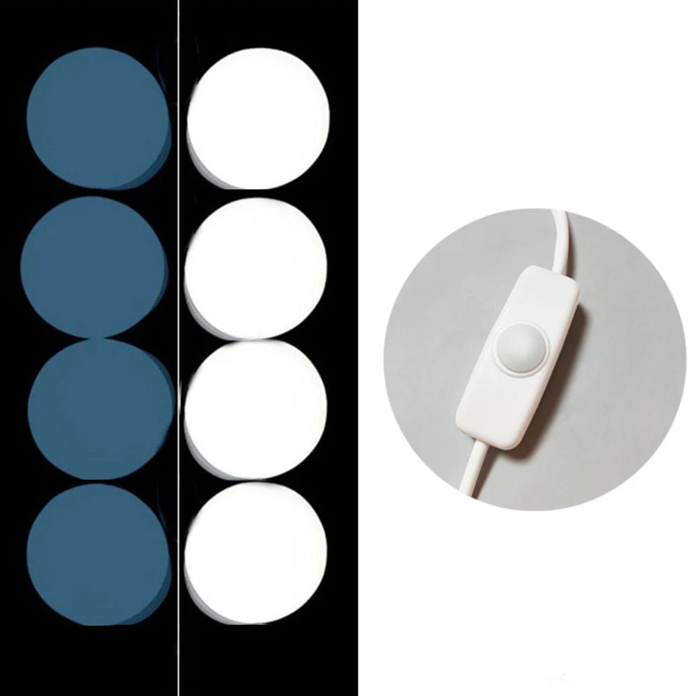 USB LED косметическое зеркало свет комплект бесступенчатая диммируемая лампа