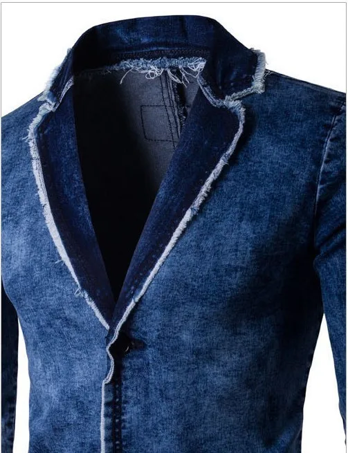 Jackets for Men Jeans Blazer 80% Cotton Cowboy Denim Jacket Suits Jaqueta Brand-clothing Casual G2O3 | Мужская одежда