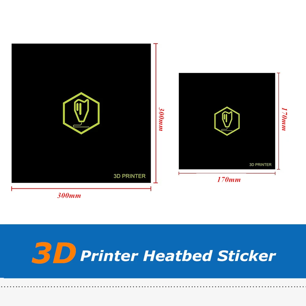 2pcs/lot 170*170mm 300*300mm Heat Bed Sticker Hotbed Platform Sheet With 3M Tape For CR-10 Lulzbot Taz6 Mini 3D Printer | Компьютеры и