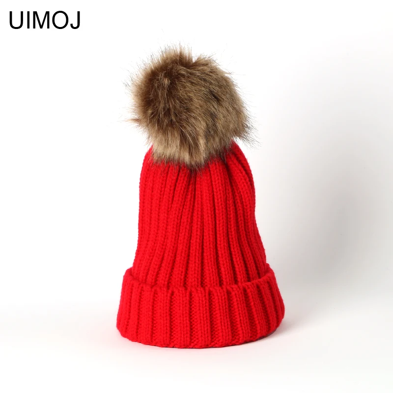 UIMOJ новые милые красные Повседневные шапки для женщин зимняя шапка Модные