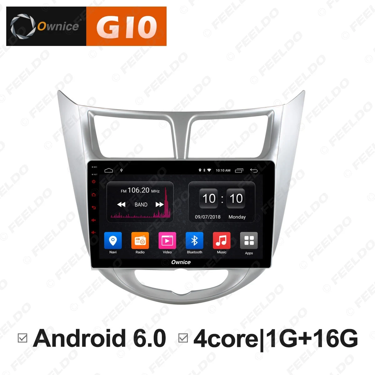 FEELDO 9 &quot2.5D Nano IPS экран Android 6 0 Octa Core/DDR3 2G/32G/4G LTE автомобильный медиаплеер для