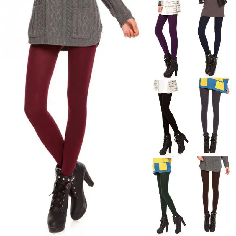 Зима Весна женские леггинсы девять брюки Бесшовные матовый стрейч мягкий флис