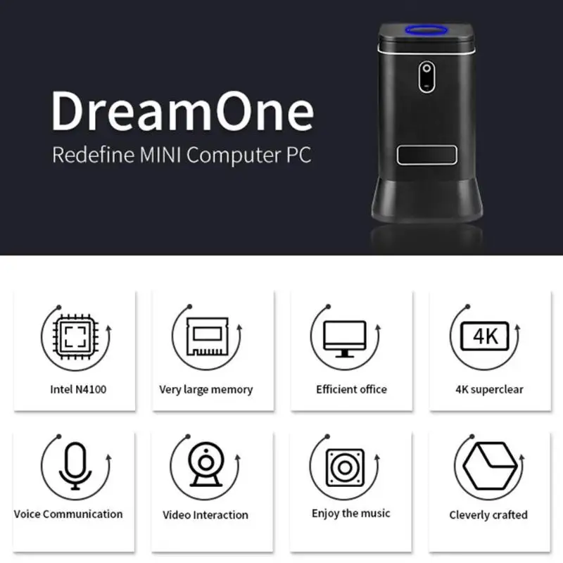 Мини компьютер без вентиляторов ПК 2MP камера 4 + 64 г оконные рамы 10 HDMI Wi Fi хост|Мини