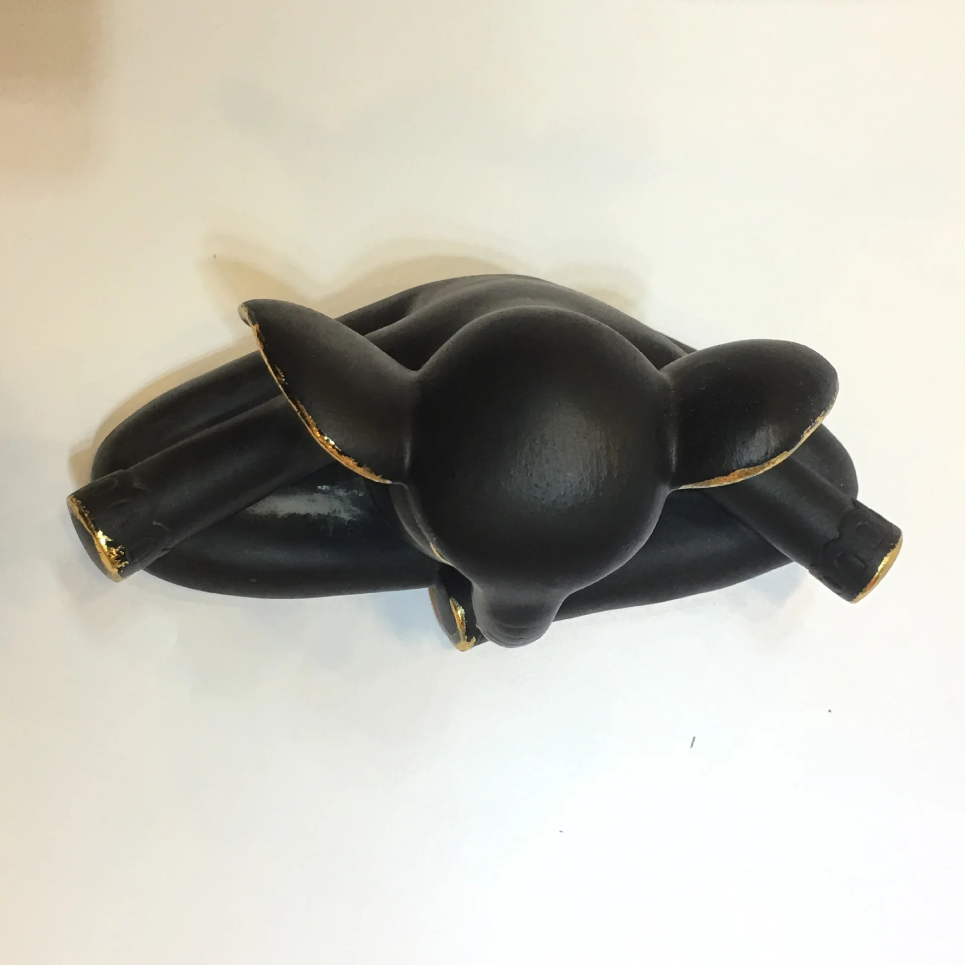 Домашние простые черные украшения для йоги слона животных смолы стола статуэтка