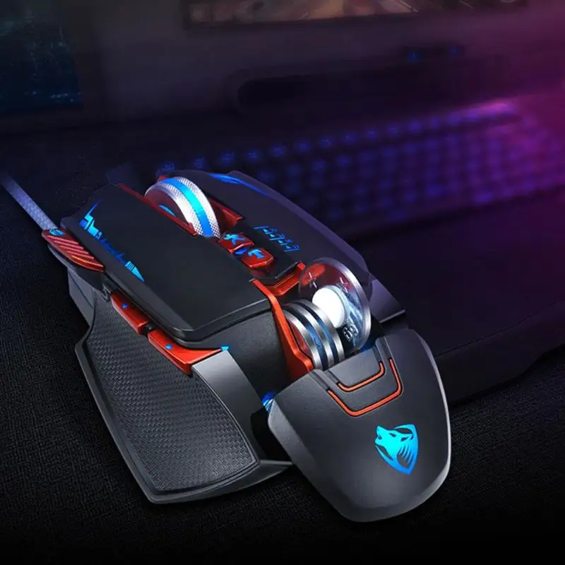 Механическая игровая мышь Регулируемая dpi 7 подсветка 8 клавиш конкурентные