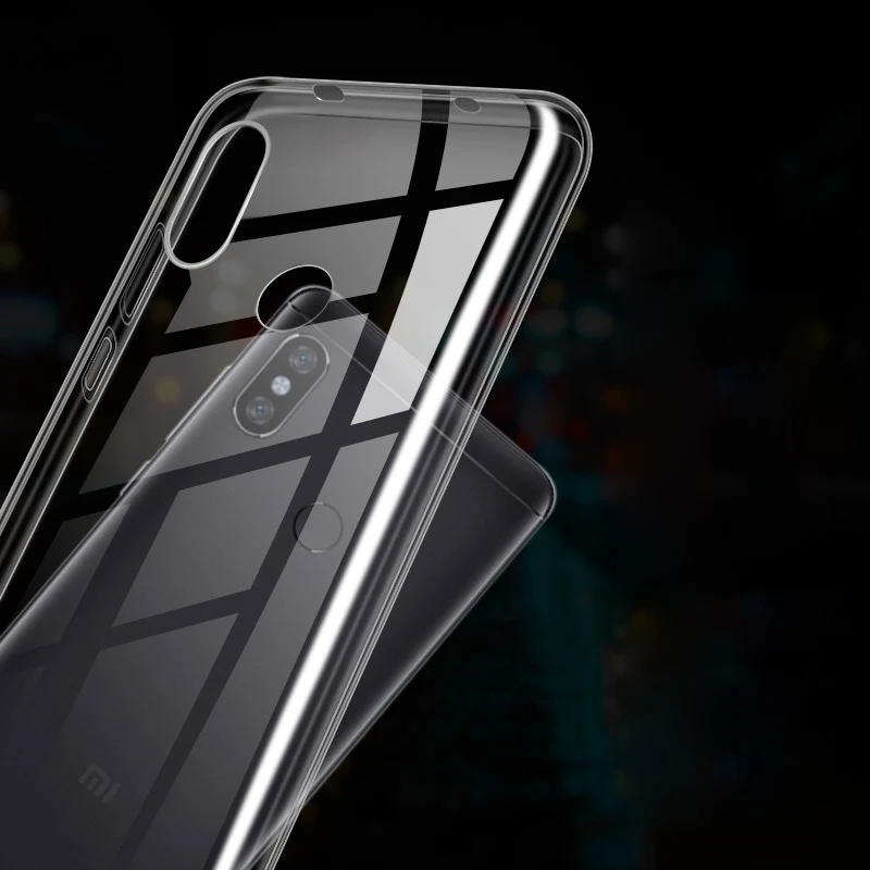 Противоударный чехол для Xiaomi redmi Note 6 Pro прозрачный из ТПУ Redmi note чехлы pro