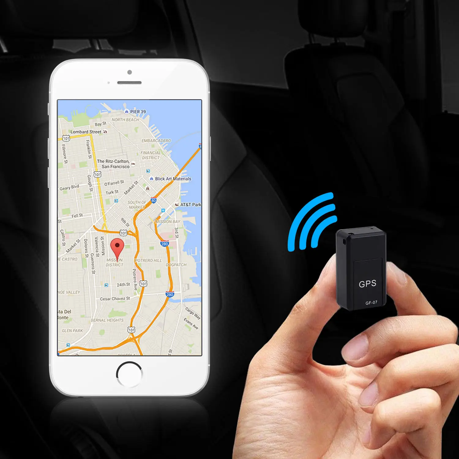 GPS отслеживание в реальном времени GSM GPRS анти потеря запись магнитное мини