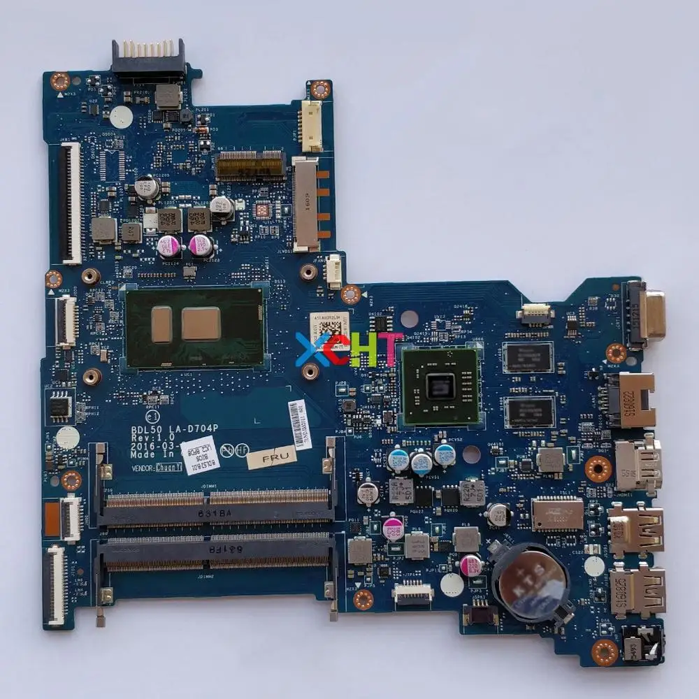 Материнская плата для ноутбука HP 250 G5 с процессором i5-6200, графическим процессором R5M1-30/2GB и кодами 858580-601 и 858580-001 BDL50 LA-D704P.