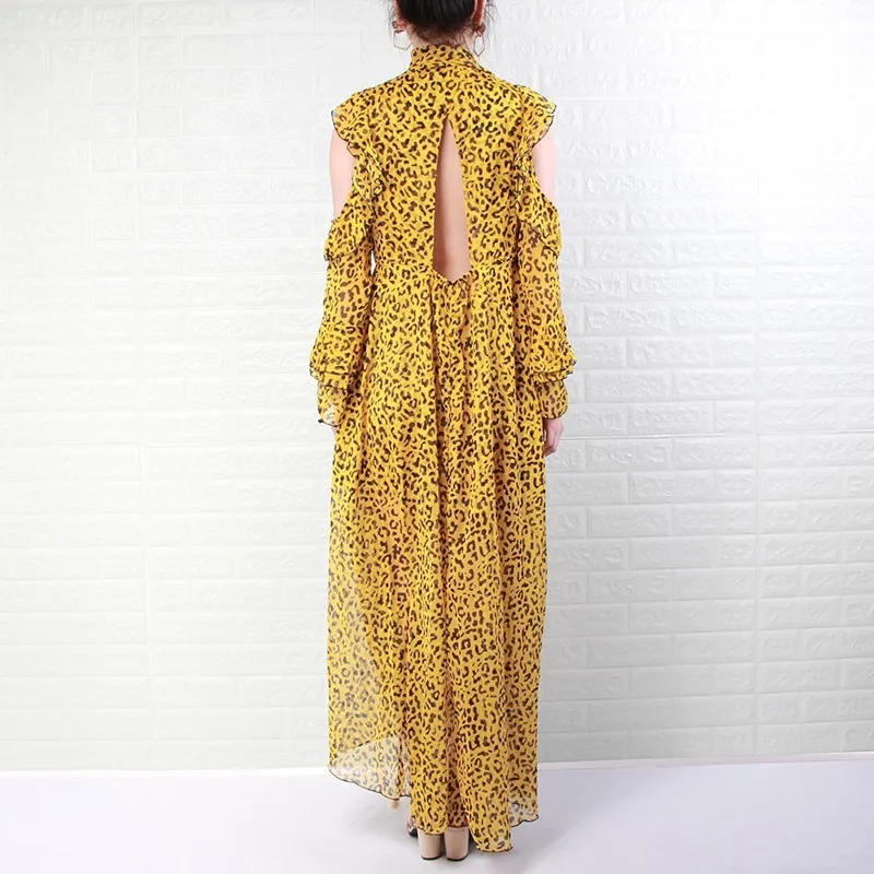 Женское платье с леопардовым принтом TWOTWINSTYLE винтажное Асимметричное Платье