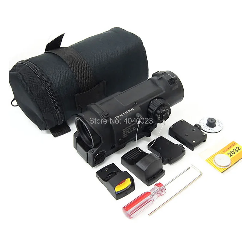 Tactical DR 1x-4x Magnifier Dual Role Optic Rifle Hunting Scope 4x32 Illuminated Mil-Dot Fit 20mm Weaver Picatinny Rail | Спорт и