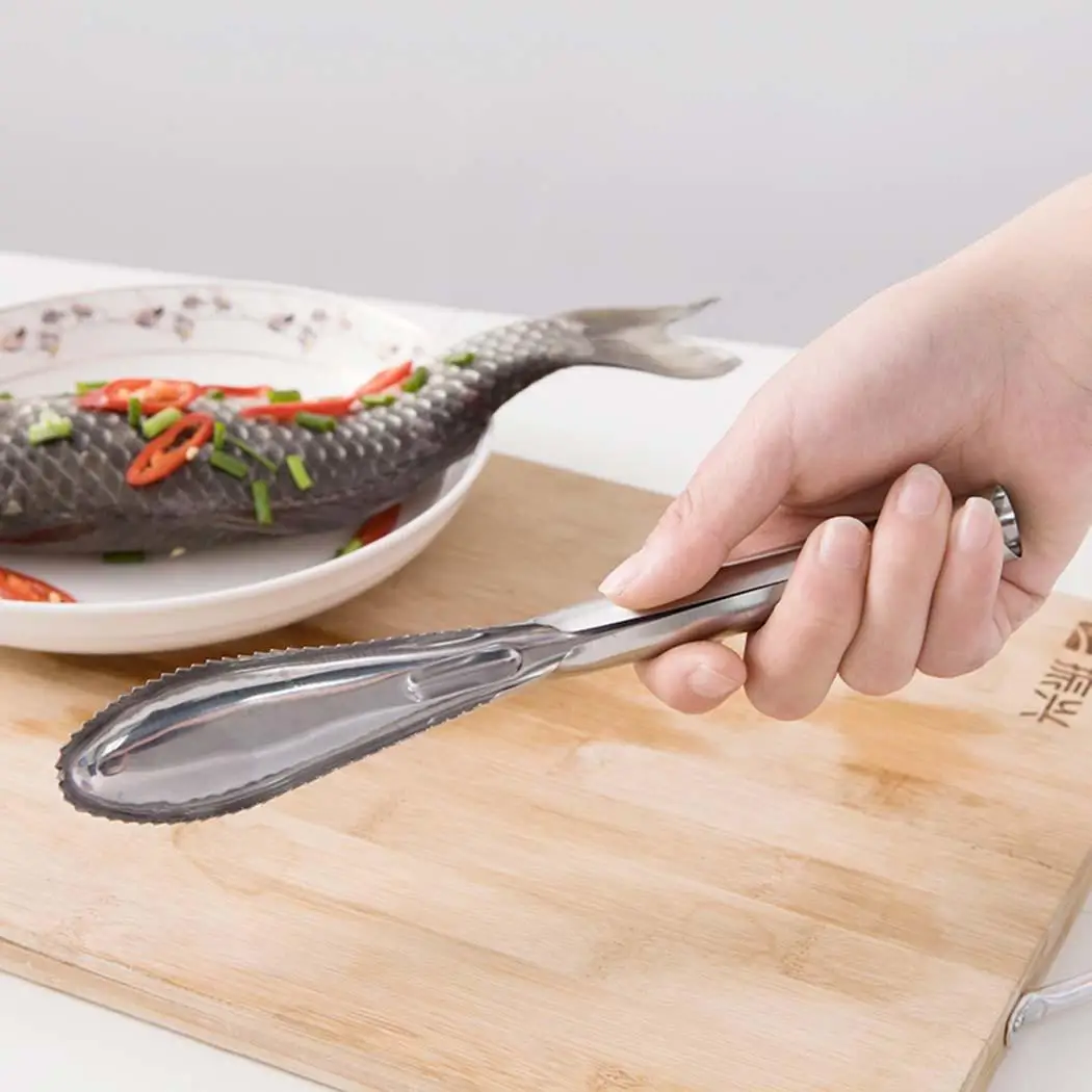 Durable Practical Fish Scale Scraper Kitchen Scraping Non-slip Two-way Sawtooth Home Tool | Дом и сад