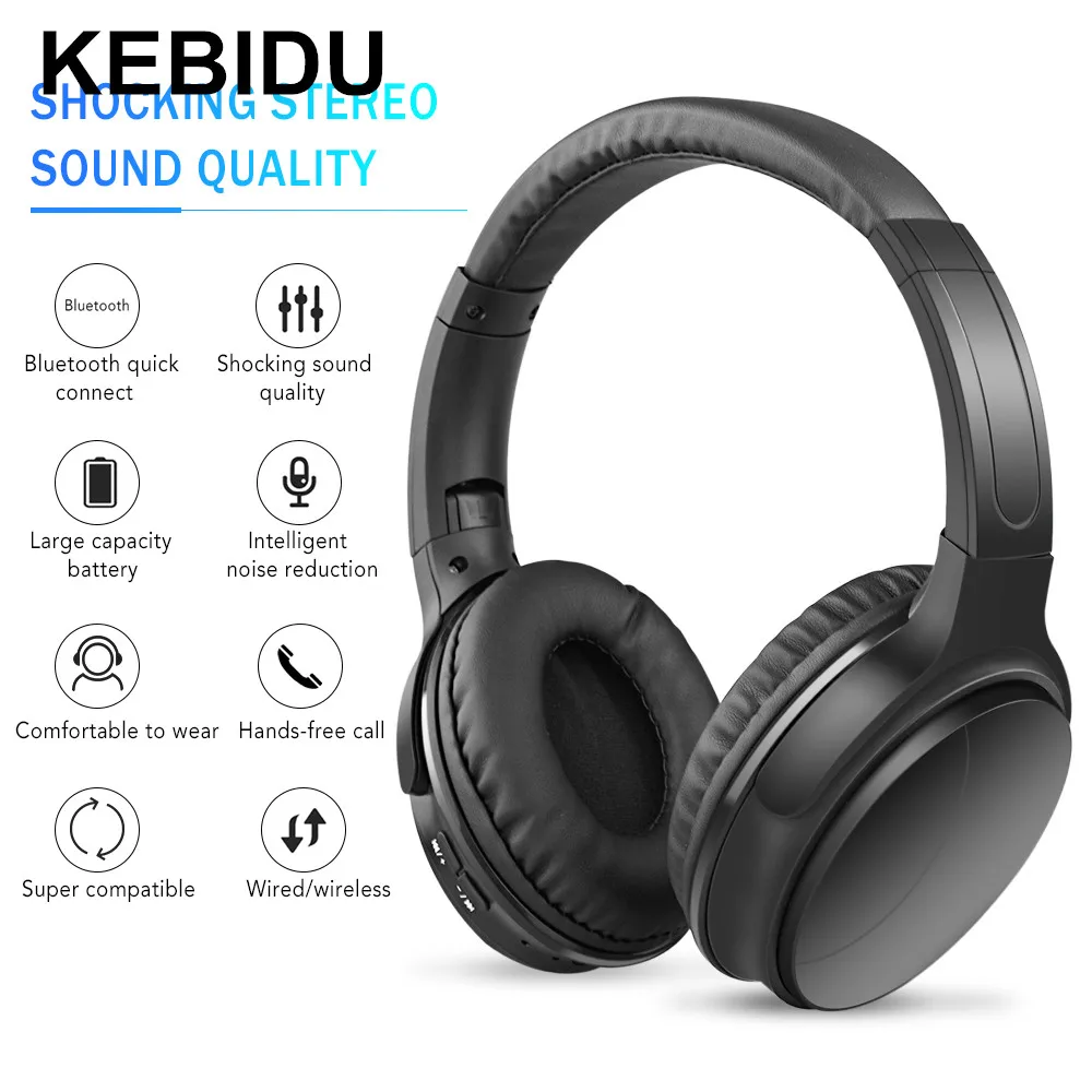 KEBIDU новейшая HK02 Bluetooth гарнитура 5 0 беспроводные наушники для телефона iPhone Xiaomi Huawei