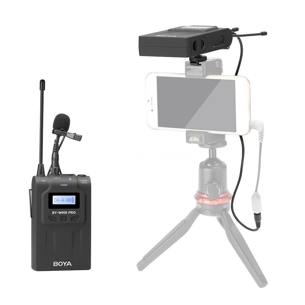 Лучшие предложения Boya By-Wm8 Pro-K1 Uhf Беспроводной Lavalier микрофон набор для Eng Efp Dslr