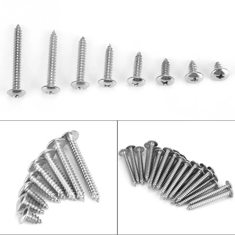 200Pcs/lot Stainless Steel Screw Self Tapping Screws Combination Set Truss High Quality | Обустройство дома
