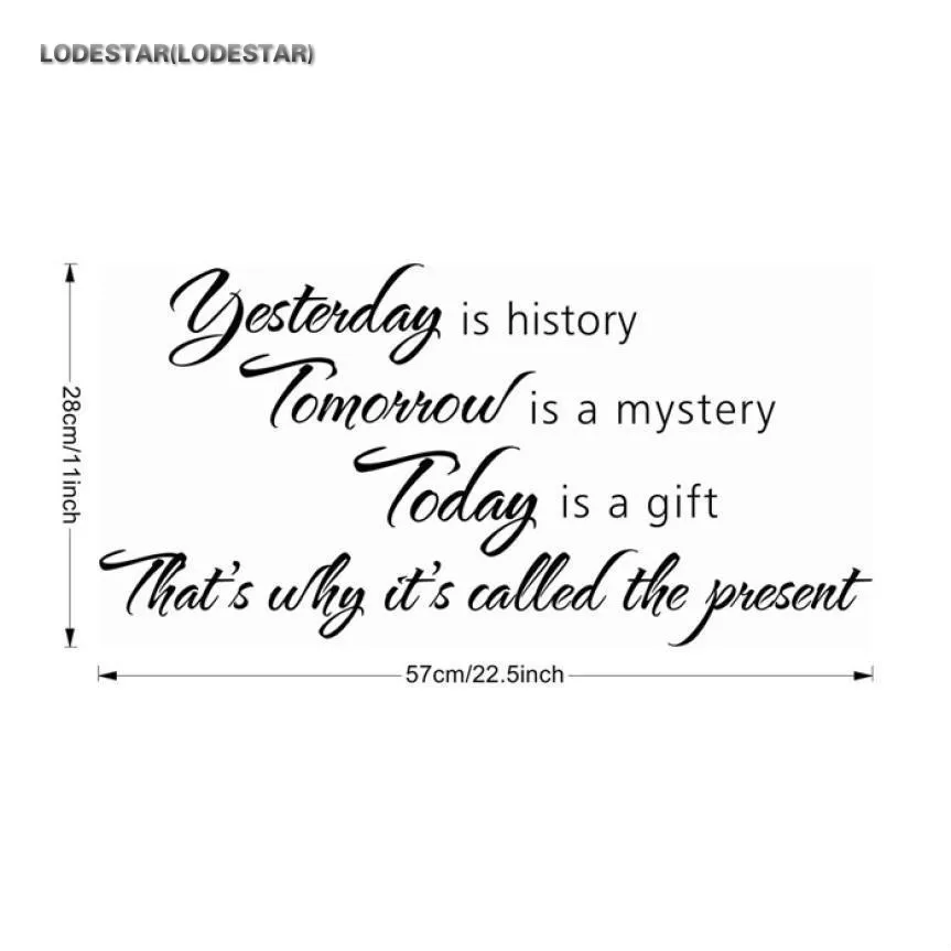 hot selling hot! Yesterday is the history of tomorrow a mysterious vinyl wall stickers offer to speak | Дом и сад