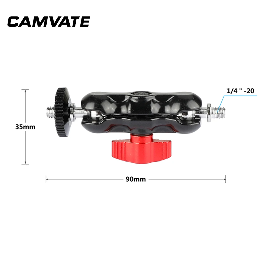 CAMVATE 2 предмета 360 ° вращающееся крепление МНИ шаровой головки раздвижная