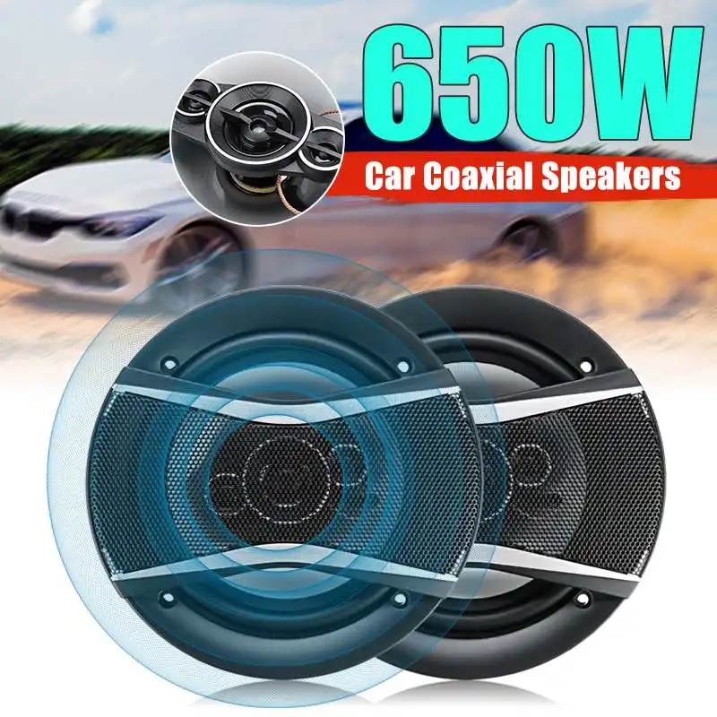 2шт 6 дюймов 650 Вт автомобильный HiFi коаксиальный динамик TS-A1696S двери автомобиля Авто Аудио Стерео полный диапазон частоты динамик s для автомобилей
