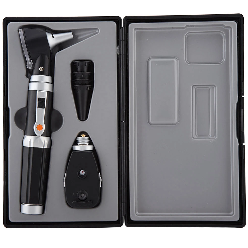 

Professional Fiber Optic Otoscope+Ophthalmoscope Kit LED Fiberoptic Otoscope-Ophthalmoscope Set Toiletry Kits d
