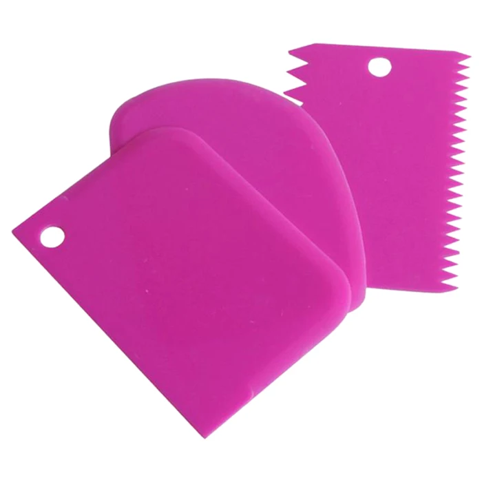 Новые 3 шт пластиковые скребок для теста глазурь помадка торт кондитерские