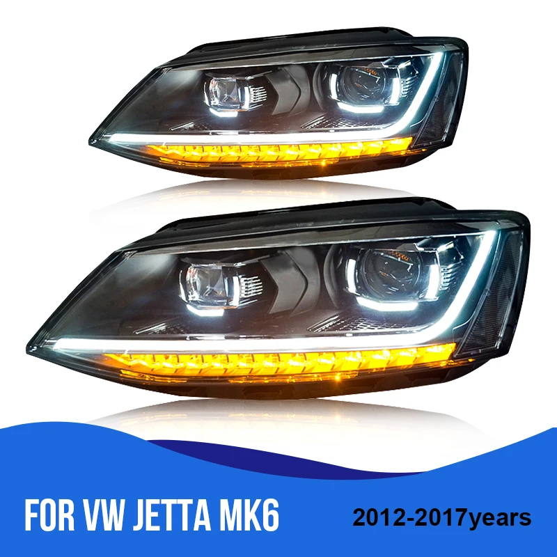 Roadot 1 пара светодиодный автомобильный Стайлинг Головной фонарь чехол для VW jetta MK6