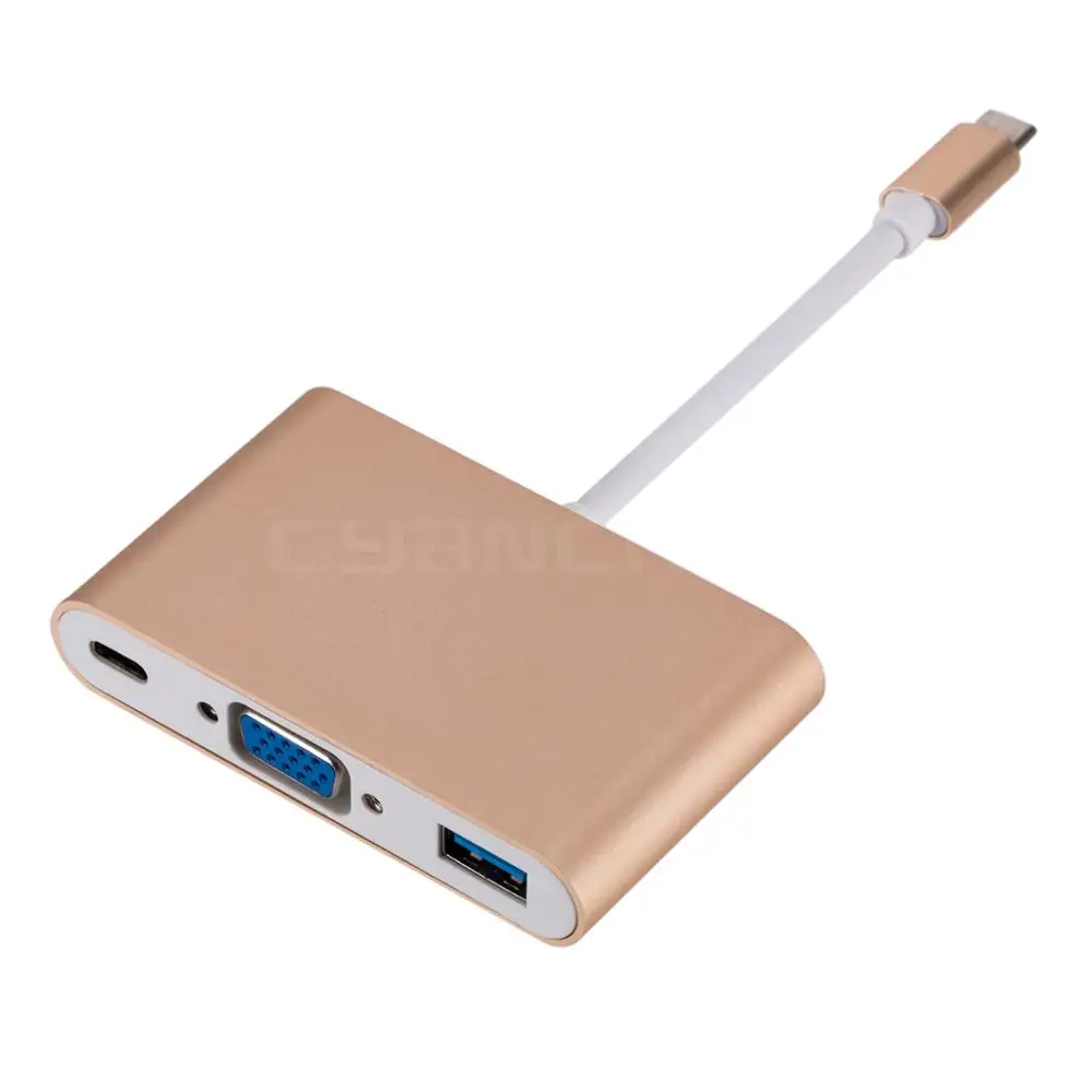 Адаптер Type C док станция USB 3 1 VGA HD 0 PD2.0 зарядный кабель для передачи данных и видео