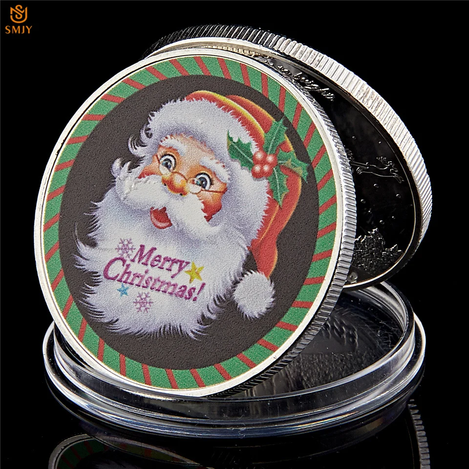 

2022 Santa Claus Ddeer Silver Plated Coin Value Collectible Ornaments For Christmas Gifts And Holiday Decorations