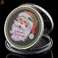 2022 santa claus ddeer silver plated coin value collectible ornaments for christmas gifts and holiday decorations