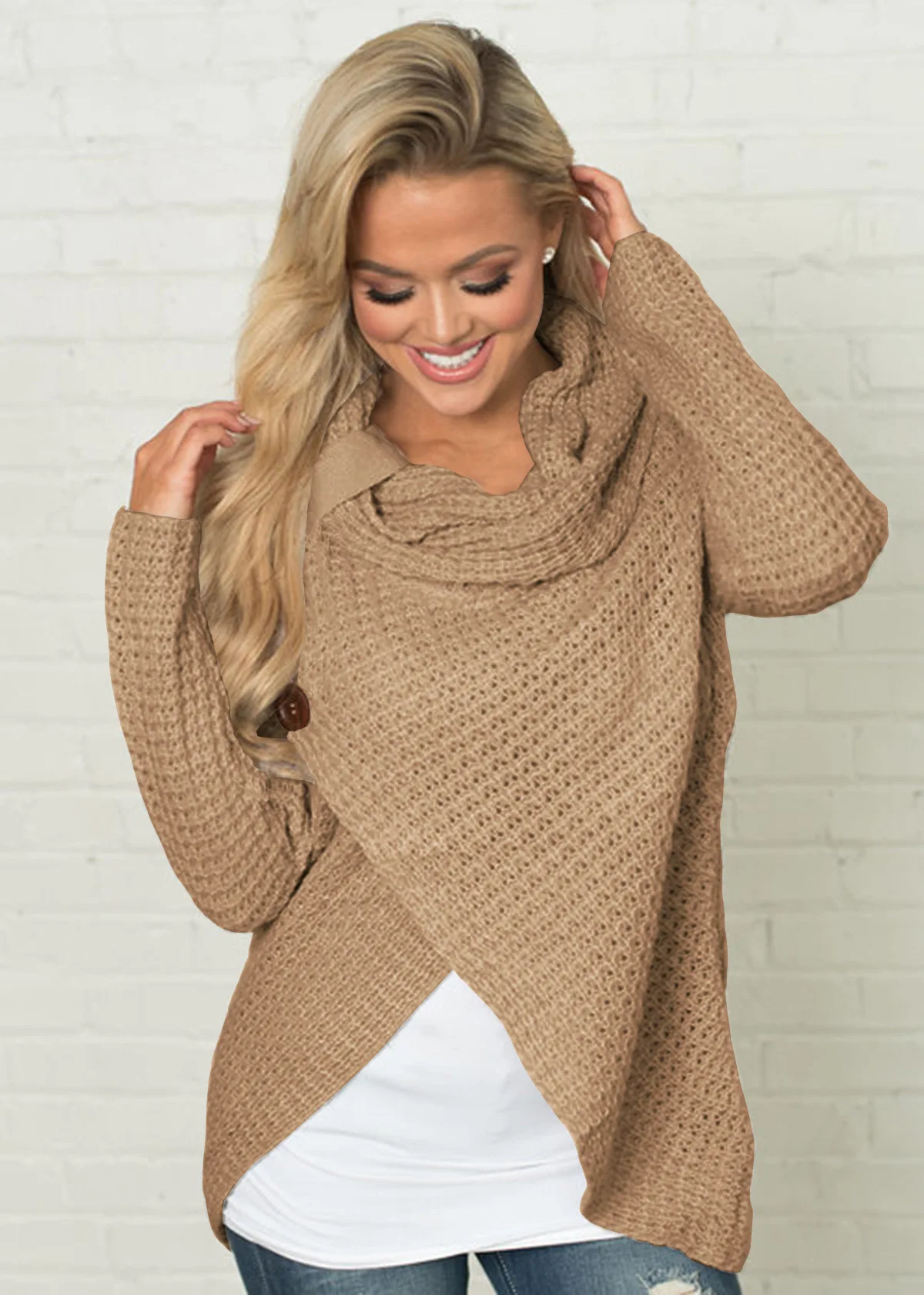 Women Sweater Knitted Pullovers Long Sleeve Turtleneck Solid Knit Top Christmas Pullover Tops Winter Clothes | Женская одежда