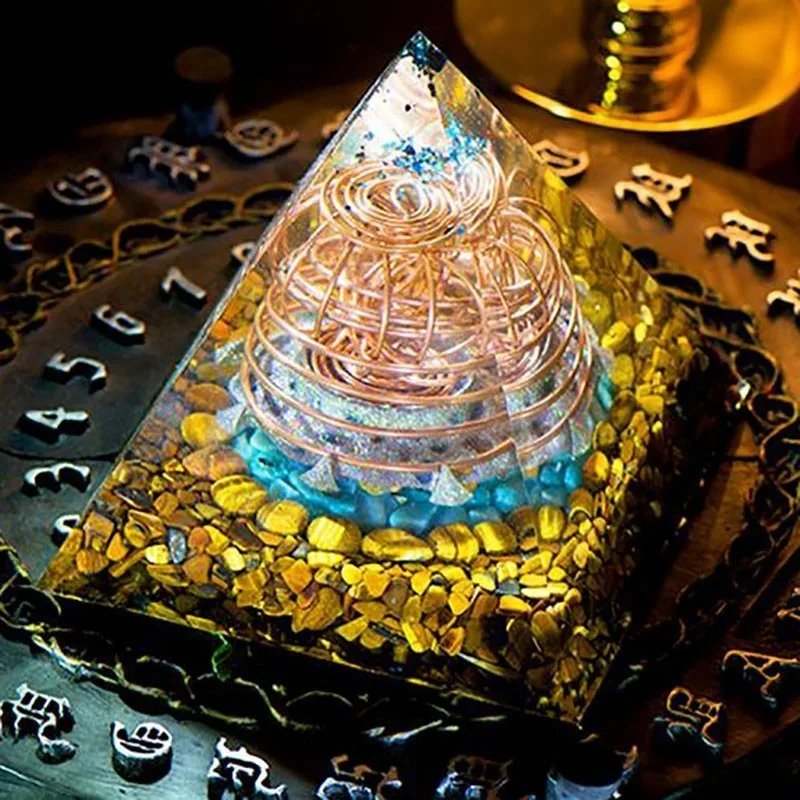 Кристаллическая Пирамида AURA REIKI Orgonite Energy Восстанавливающее Средство