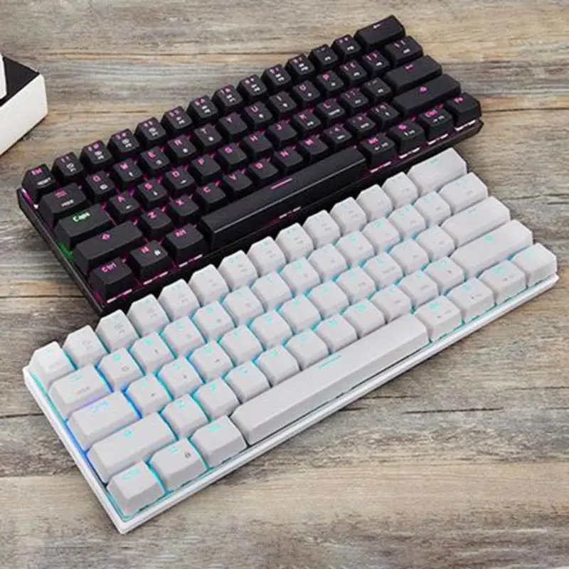 Motospeed CK62 61 клавиши механическая клавиатура Проводная + Bluetooth синий переключатель