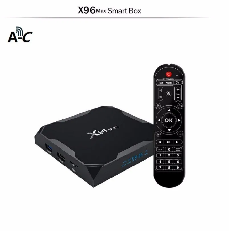 X96 MAX Smart TV box android 8 1 S905X2 предустановленный QHD год код продлевается для Италии