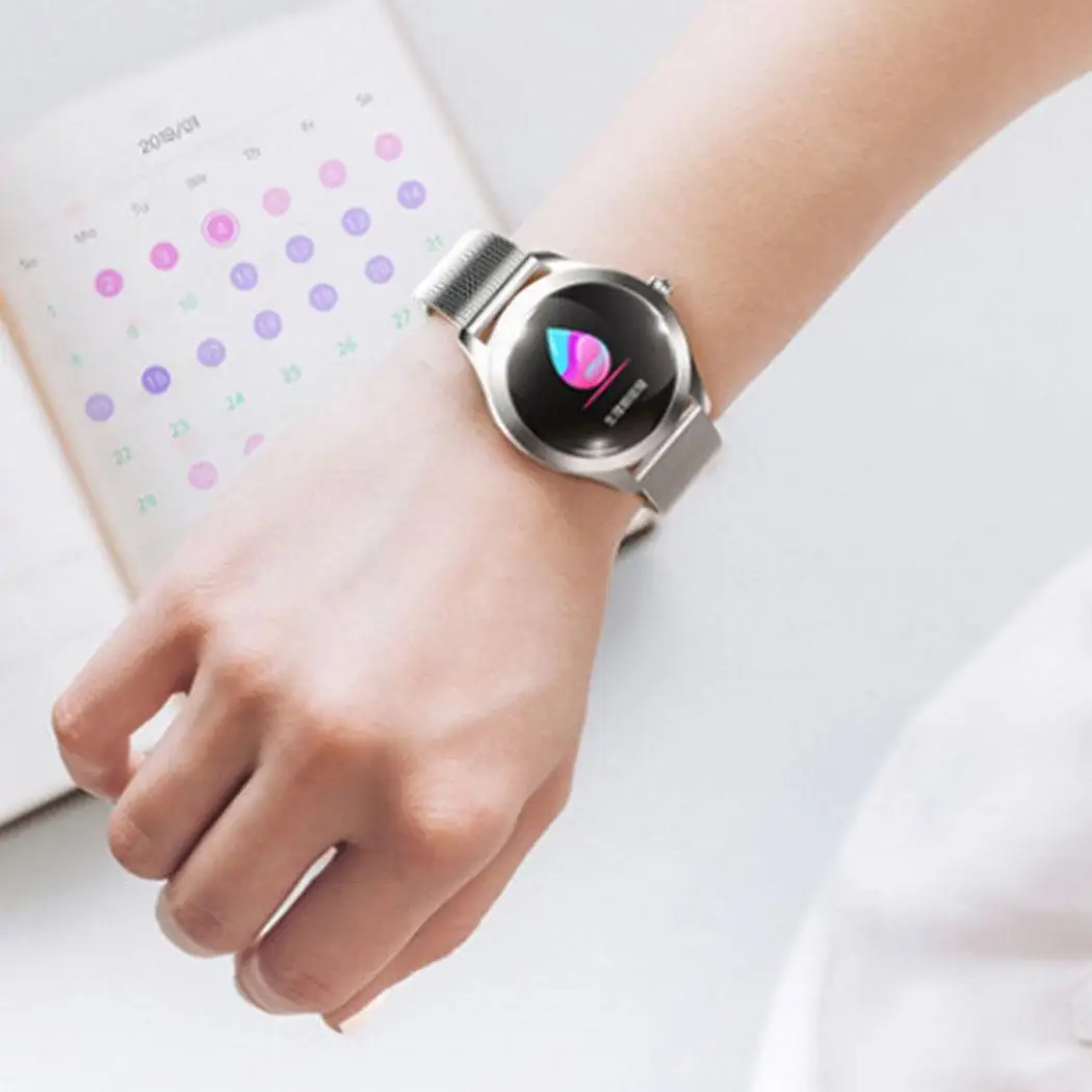 Для женщин Смарт часы IP68 для Android IOS монитор сердечного ритма сообщение