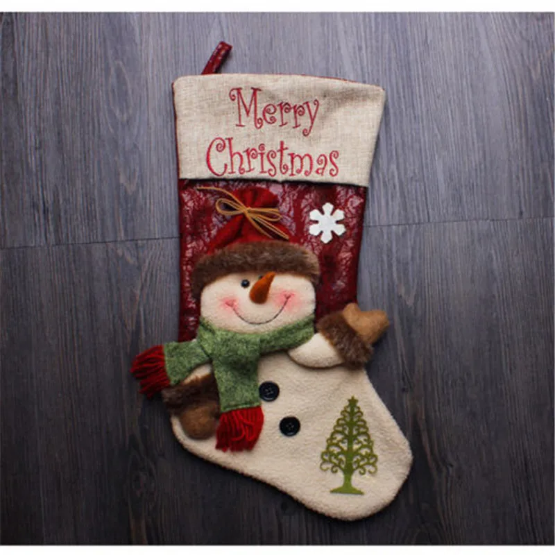 Высококачественные шерстяные рождественские чулки украшения для рождества