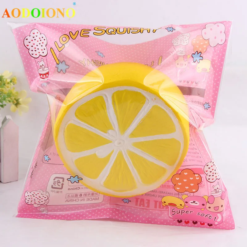 12 см лимон Squishy фрукты Jumbo медленный рост Squishies Ароматические Подвески Kawaii Squeeze