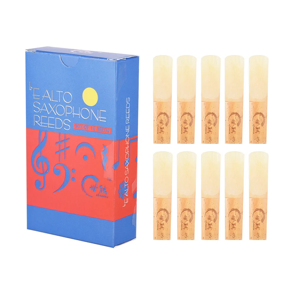 Professional Level Eb Alto Saxophone Sax Reeds Strength 2.0 10pcs/ Box | Спорт и развлечения