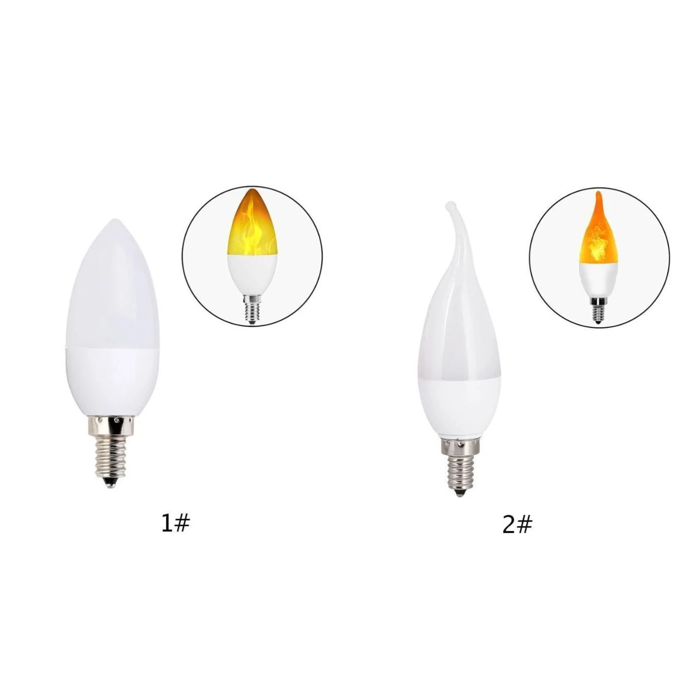 1 шт. Светодиодная лампа E12 LED имитация пламени огнеупорная Современный домашний