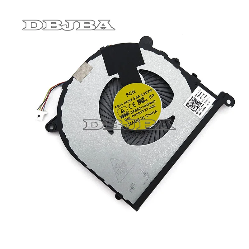 GPU вентилятор для Dell XPS 15 9550 Precision 5510 P/N 0RVTXY DFS501105PR0T FG11|Охлаждающие подставки