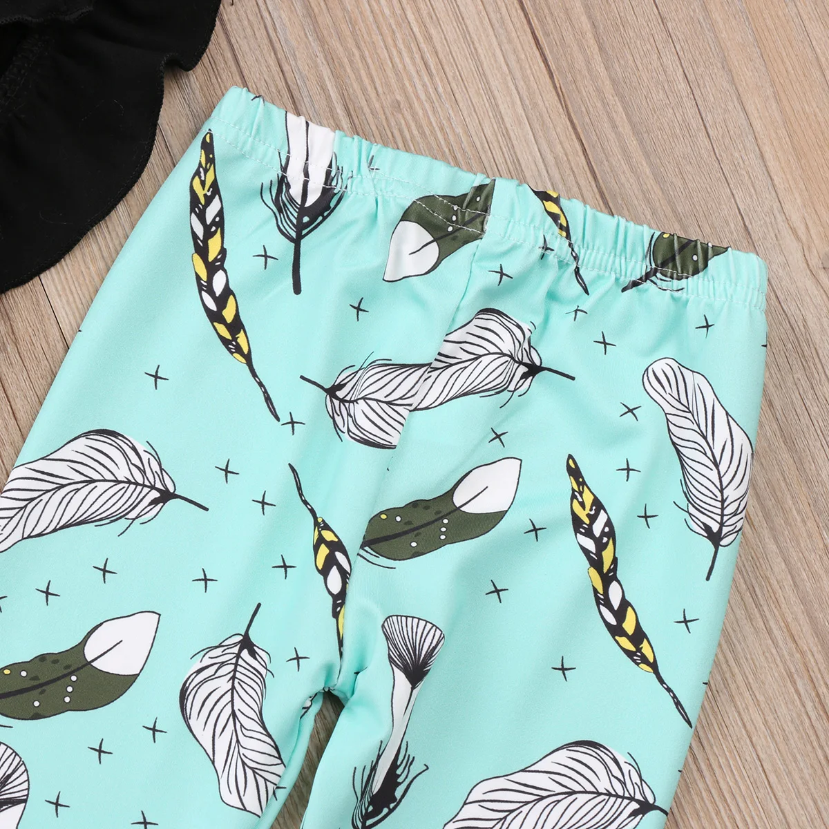 2 шт. блузка с длинным рукавом и оборками для девочек|Комплекты одежды девочек| |