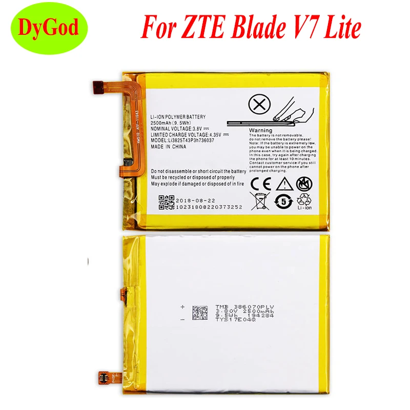 Аккумулятор Li3825T43P3h736037 на 2500 мАч для ZTE BV0720 Blade A2 V7 Lite две SIM карты|battery for|battery for