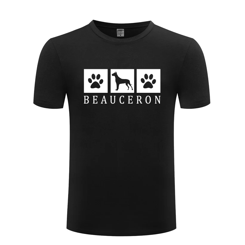Красивая мультяшная аниме Мужская футболка Beauceron силуэт 2018 новая хлопковая