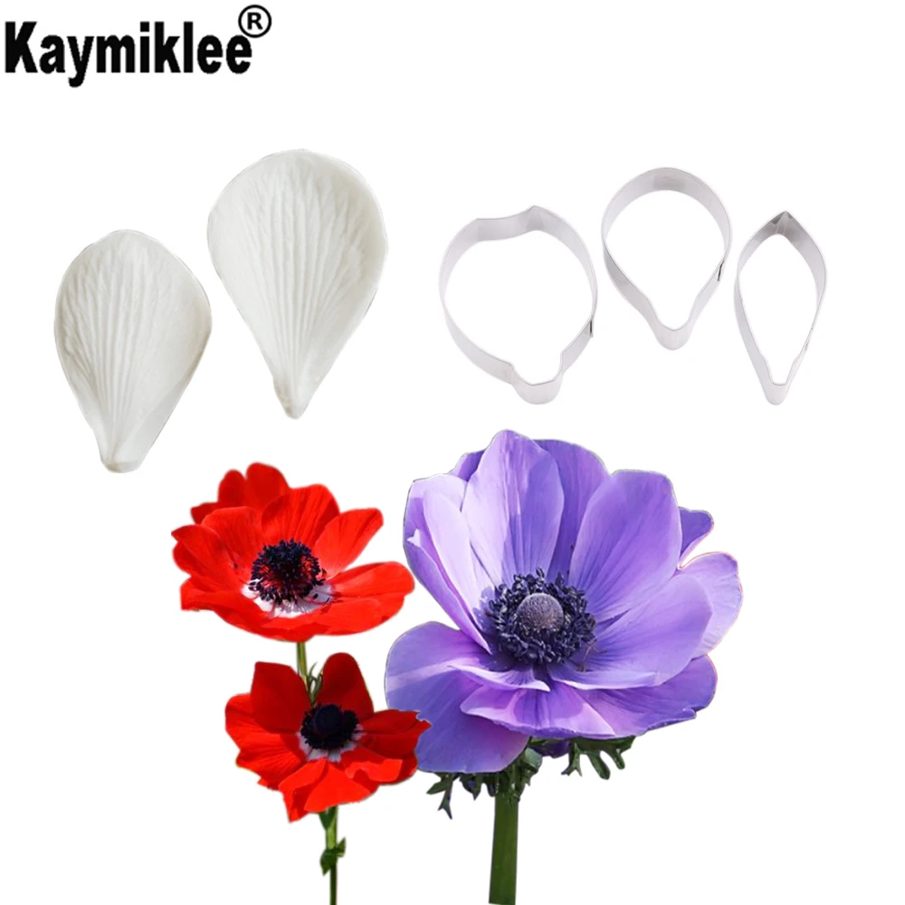 Anemone лепесток Veiner & Cutter силиконовые формы инструменты для украшения тортов из