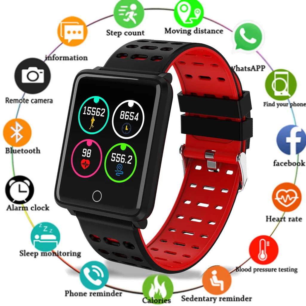 Новинка умные часы F3 с цветным экраном пульсометр Мониторинг Артериального