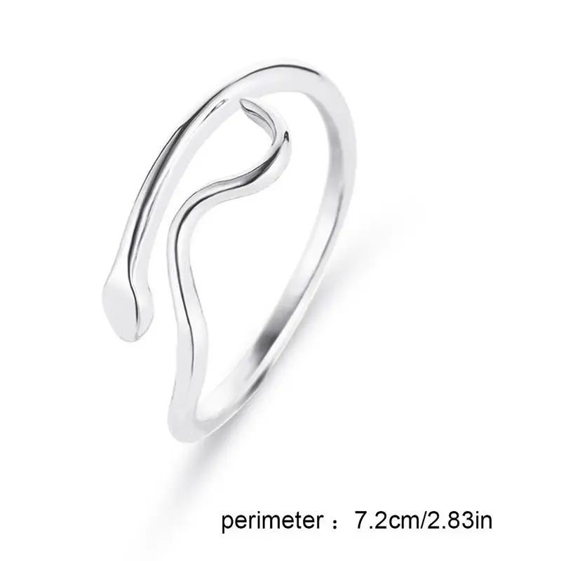 Simple Personality Water Ripple Opening Ring Fashion Couple Sisters Gold Silver Two Colors Wild Atmosphere | Украшения и
