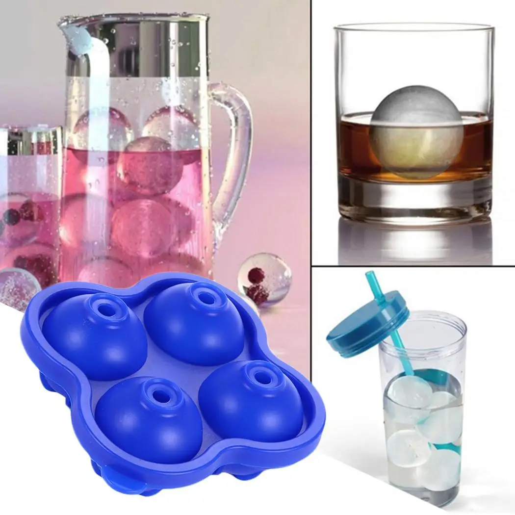 Silicone Cake Black Ball Tools Ice Cube Mold DIY Round Grids For Making Dessert | Дом и сад