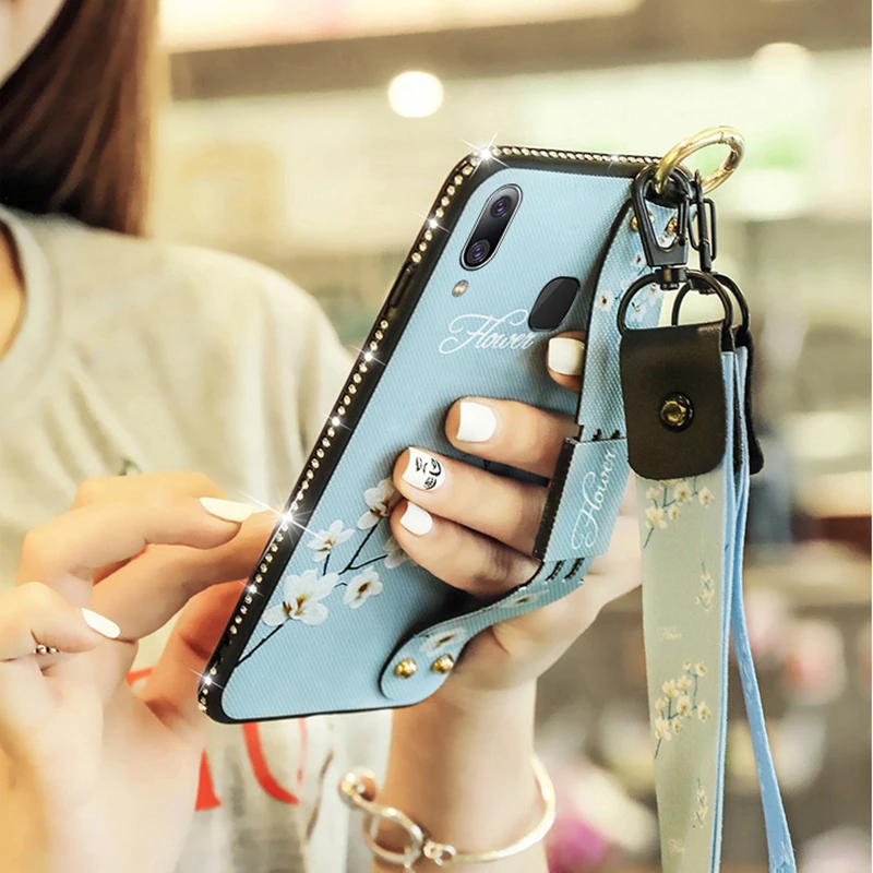 Чехол с ремешком на запястье для Samsung Galaxy A7 A6 Plus 2018 A8 Star A10 A30 A50 A51 A70 A71|Бамперы| |