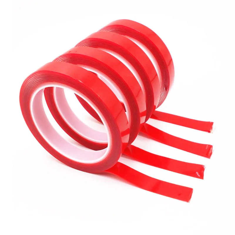 Двухсторонняя клейкая лента 1 рулон 3 м акриловая прозрачная не оставляет следов