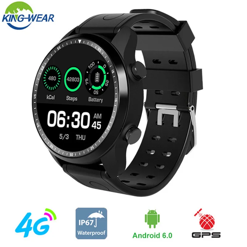 KingWear KC03 4G мужские умные часы с функцией звонка Android 6 0 MTK6737 1 2 ГГц Гб + 16 напоминания