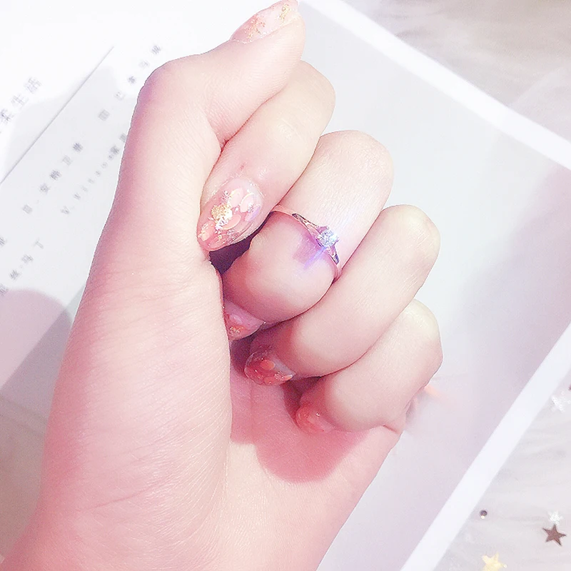 Свадебные розовые Золотые женские приморские Изящные Вечерние 1 шт кольцо камень