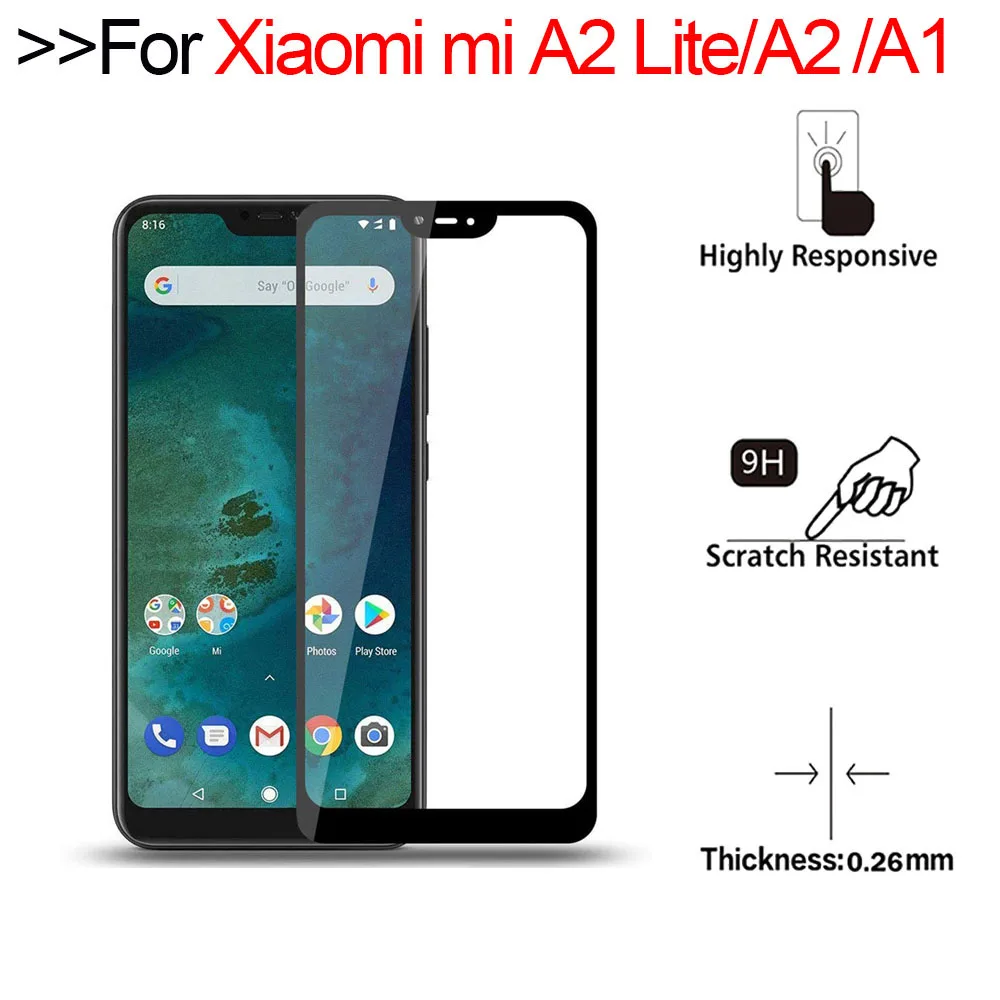 Закаленное стекло для xiaomi mi A2 Lite защитная пленка экрана Xiaomi Mi A 1 2 6 x 1a 2a A2lite a1 a2