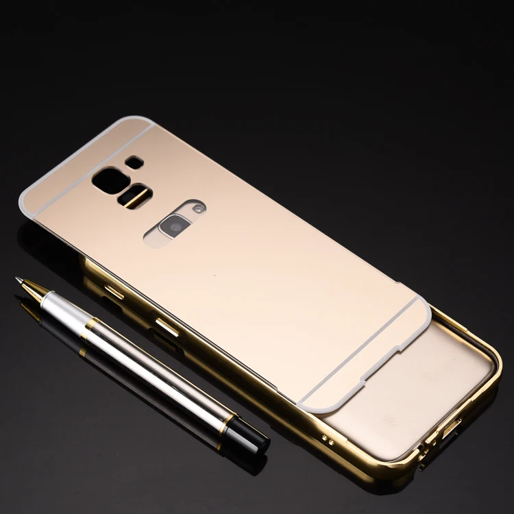 Роскошные зеркальные Чехлы розового золота для Samsung Galaxy J8 2018 алюминиевая